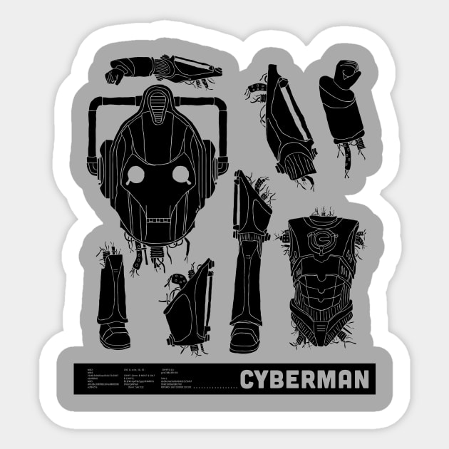Decommissioned: Cyberman Sticker by joshln